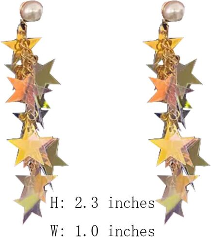 Star Earrings Dangle For Women Sparkle Sequin in Saudi Arabia