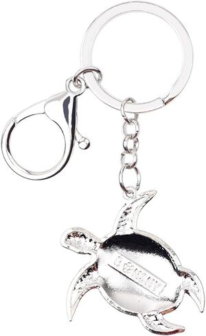 BONSNY Enamel Metal Turtle Key chains For Women Girls Gifts Car Purse bag Tortoise Pendant Charms in Saudi Arabia