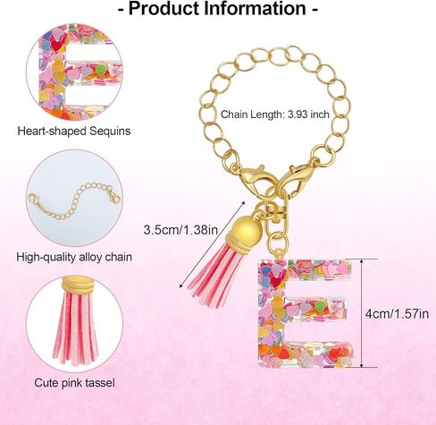 إكسسوارات قلب وردي من KOLODOGO لكأس ستانلي، قطعتان من السلسلة الأولية مع ملصق حروف، حلية حروف للنساء والفتيات in Kuwait