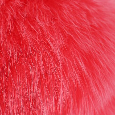 Pom Pom Keychain Fluffy Real Fox Fur Ball Keychain for Women Bag Purse car key Charms in Kuwait