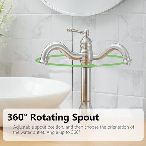 Black Vessel Sink Faucet Tall Farmhouse Single Hole Single Handle Vanity Lavatory Matte with Pop Up Drain Without Overflow in Kuwait