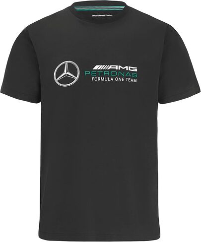 Mercedes AMG Petronas Formula One Team - Official Formula 1 Merchandise - Kids Large Logo T-Shirt - Black - XXS (5/6 Years) in Kuwait