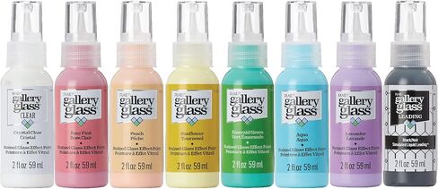 مجموعة ألوان الباستيل الزجاجية PROMOGGPLL22 من معرض الصور، مجموعة طلاء زجاجي مكونة من 8 قطع للفنون والحرف اليدوية، مثالية للمبتدئين والفنانين in Kuwait