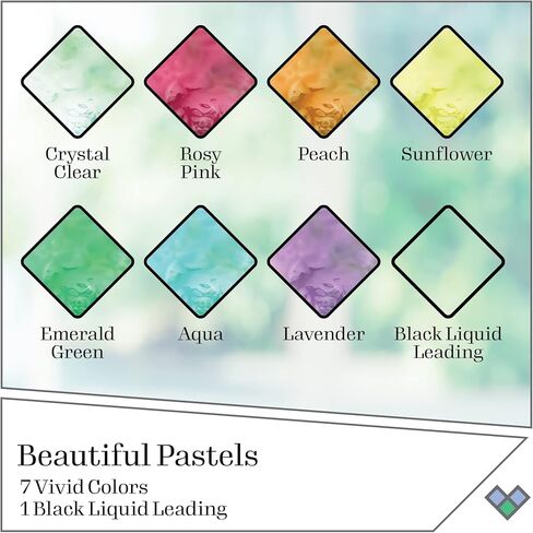 مجموعة ألوان الباستيل الزجاجية PROMOGGPLL22 من معرض الصور، مجموعة طلاء زجاجي مكونة من 8 قطع للفنون والحرف اليدوية، مثالية للمبتدئين والفنانين in Kuwait