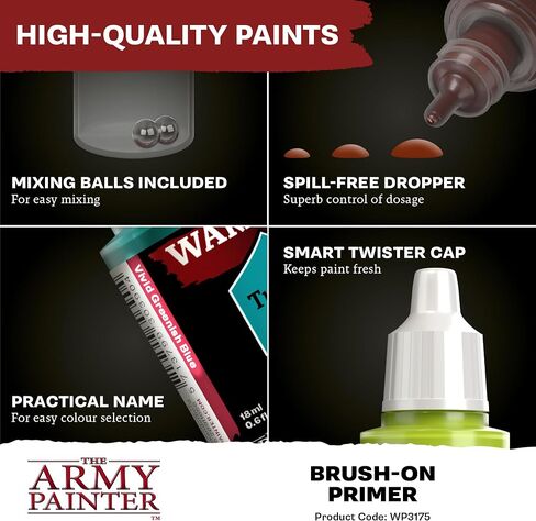 The Army Painter Warpaint Fanatics Brush-On Primer Effects Miniature Hobby Painting with Fanatics Warpaint, Quality Paint for Miniature Wargaming in Saudi Arabia
