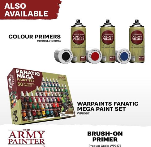 The Army Painter Warpaint Fanatics Brush-On Primer Effects Miniature Hobby Painting with Fanatics Warpaint, Quality Paint for Miniature Wargaming in Saudi Arabia