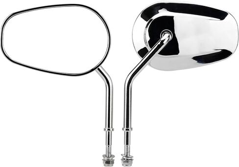 Motorcycle Teardrop Rear View Mirrors 8MM Adjustable Side Mirror 360 Degree Black Compatible with Harley Dyna Softail Sportster XL 883 1200 Road King Street Glide Electra Glide CVO 1982-2023 in Kuwait