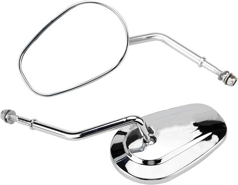 Motorcycle Teardrop Rear View Mirrors 8MM Adjustable Side Mirror 360 Degree Black Compatible with Harley Dyna Softail Sportster XL 883 1200 Road King Street Glide Electra Glide CVO 1982-2023 in Kuwait