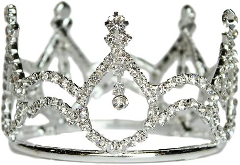 "Leiah" Mini Rhinestone Crown, Newborn Photography Prop, Toddler/Child Flower Girl Princess Tiara (Gold) in Saudi Arabia