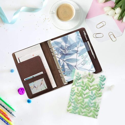 Framendino, 12 Pack Binder Index Dividers A5 Plastic Insertable Binder Index Page Tab Floral Binder Dividers with Stickers for 6 Rings Notebooks Diary Journal Planner in Saudi Arabia