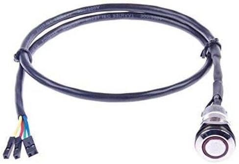 16mm Chassis Switch Metal Button Switch with 100CM 3.3FT Extension Cable Blue Switch Symbol LED Suitable for DIY Computer Switch and Restart Button(Blue Switch Symbol) in Saudi Arabia