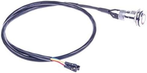 16mm Chassis Switch Metal Button Switch with 100CM 3.3FT Extension Cable Blue Switch Symbol LED Suitable for DIY Computer Switch and Restart Button(Blue Switch Symbol) in Saudi Arabia