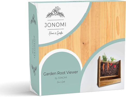 JONOMI Home & Garden ™ عارض جذور الخضروات - زارع داخلي مع نافذة لمشاهدة الجذور أثناء نموها - مثالي للمعلمين والآباء والأجداد - مشروع علمي جذاب للأطفال والطلاب in Saudi Arabia