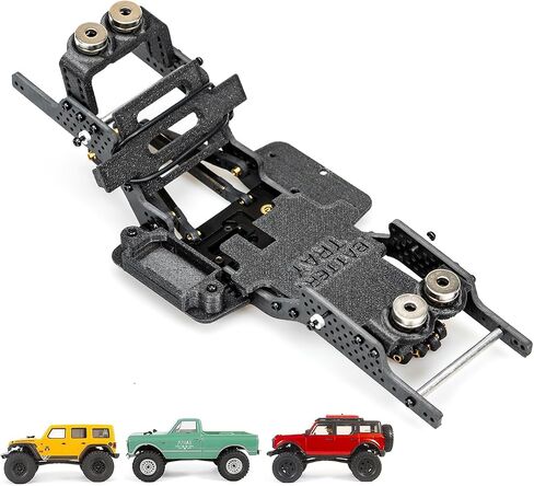 RampCrab Carbon Fiber Chassis Kit for SCX24, 7° Angled Skid, LCG Chassis Kit for Axial SCX24 C10, JLU, Bronco, Upgrade Part in Saudi Arabia