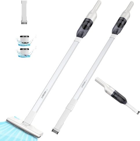Handheld Vacuum Cordless, Car Vacuum Cleaner Rechargeable, Extendable Portable Hand Vacuum 12000Pa Suction Power 25 min Long Runtime with 2 in 1 Crevice Tool Floor Brush for Home Car Hardwood Floor in Saudi Arabia