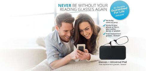 حافظة ThinOptics Slimline لهاتف Iphone + نظارات قراءة مستطيلة in Saudi Arabia
