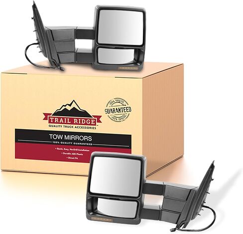 Trail Ridge Tow Mirror Power Heat Signal Memory Puddle Black Pair for Expedition in Saudi Arabia