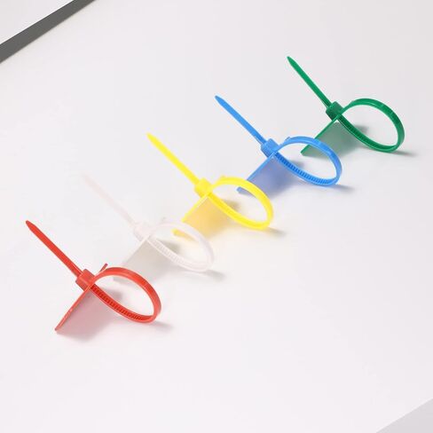 Color Cable Ties, Nylon Cable Marker Ties with Label, Self-Locking Written-on Cable Mark Ties 6 in for Cabling, Ethernet Wire Marking Label- Blue/ 100pcs in Saudi Arabia