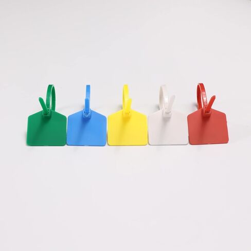 Color Cable Ties, Nylon Cable Marker Ties with Label, Self-Locking Written-on Cable Mark Ties 6 in for Cabling, Ethernet Wire Marking Label- Blue/ 100pcs in Saudi Arabia