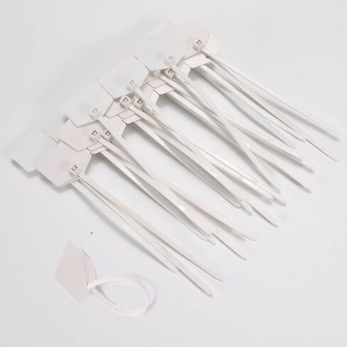 Color Cable Ties, Nylon Cable Marker Ties with Label, Self-Locking Written-on Cable Mark Ties 6 in for Cabling, Ethernet Wire Marking Label- Blue/ 100pcs in Saudi Arabia