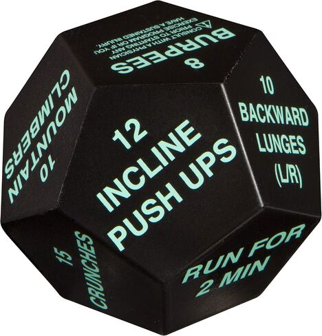 Exercise Dice for Home Fitness, Gym Workouts, WOD, Bodyweight HIIT, and Sports Training - 3 Inches in Diameter in Saudi Arabia