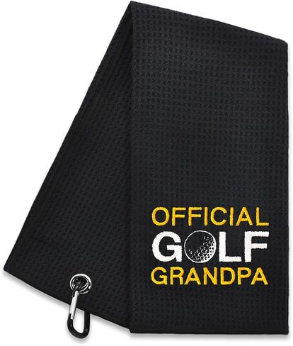 Official Golf Grandpa Embroidered Golf Towel, Grandpa Golf Towel, Golf Accessories for Men, Golf Gift for Grandpa, Birthday for Grandpa Golf Fan, Retirement Gift for Grandpa in Saudi Arabia