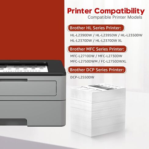 خرطوشة حبر تونر كينجدوم TN760 بديلة متوافقة لطابعة حبر Brother TN760 TN-760 TN 760 TN730 لطابعة الحبر HL-L2350DW HL-L2395DW HL-L2370DW DCP-L2550DW MFC-L2710DW (أسود، عبوتان) in Kuwait