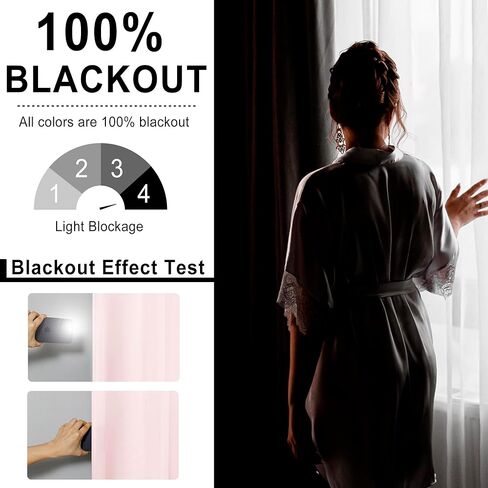 100% Blackout Double Layer Curtains, Blackout Curtains with Sheer Overlay for Living Room, Children's Room, Grommet Thermal Insulated Privacy Curtains with Tiebacks, 2 Panels, 52x84, Grey in Kuwait