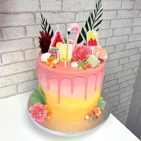 6Pcs Watermelon Birthday Candles Cute Summer Fruit Watermelon Popsicle Candles for Birthday Cake Decoration Watermelon Theme Party Baby Shower Party Wedding Candle Party Supplies in Kuwait