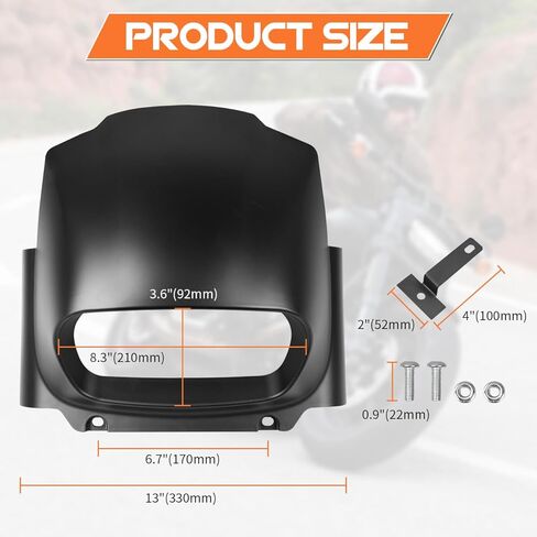 غطاء هدية أمامي أسود متوافق مع سوفتيل فات بوب FXFB FXFBS M8 2018-2023 كشافات أمامية للرأس قلنسوة in Kuwait