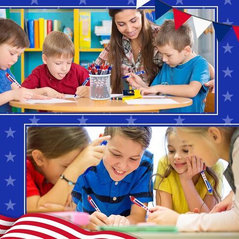 Ctosree 100 Pcs 4th of July Pens USA Patriotic Themed Pens American Flag Independence Day Gift Gel Ink Retractable Ballpoint Pens for Writing and Signing School Office Supplies Party Decor Favor in Saudi Arabia