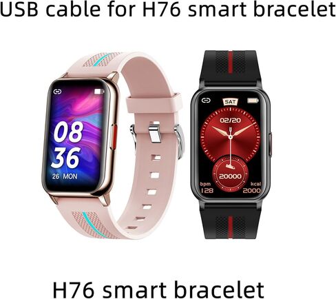 كابل USB لساعة Mingtawn H76 الذكية لتتبع اللياقة البدنية. شاحن USB لسوار H76 الذكي in Kuwait