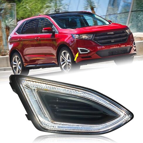 الجانب الأيمن للركاب LED ضوء الضباب متوافق مع 2015-2018 Ford Edge المصد الأمامي ضوء مع لمبات مجموعة مصابيح القيادة RH FT4Z13200G FO2521192 in Kuwait