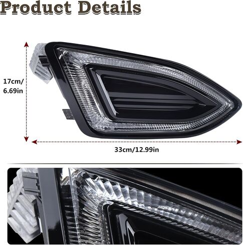 الجانب الأيمن للركاب LED ضوء الضباب متوافق مع 2015-2018 Ford Edge المصد الأمامي ضوء مع لمبات مجموعة مصابيح القيادة RH FT4Z13200G FO2521192 in Kuwait