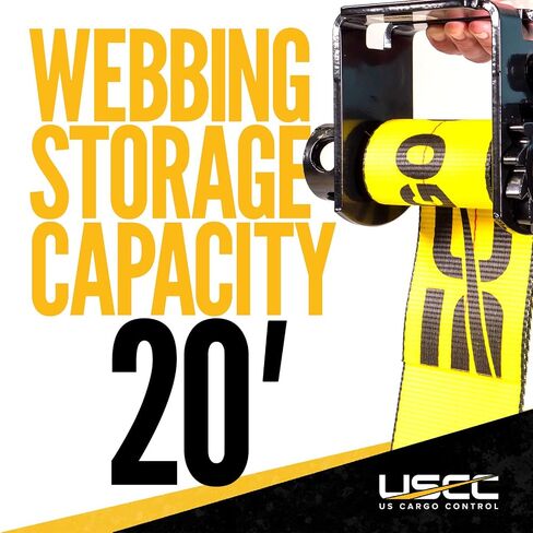 US Cargo Control Standard Sliding Winch for Double L Tracks (5-Pack), 4 Inch Winch Holds Up to 20 Feet of Webbing, Slides to Any Position for Winch Control, 5,500 LBS Working Load Limit in Saudi Arabia