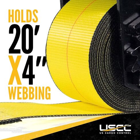 US Cargo Control Standard Sliding Winch for Double L Tracks (5-Pack), 4 Inch Winch Holds Up to 20 Feet of Webbing, Slides to Any Position for Winch Control, 5,500 LBS Working Load Limit in Saudi Arabia