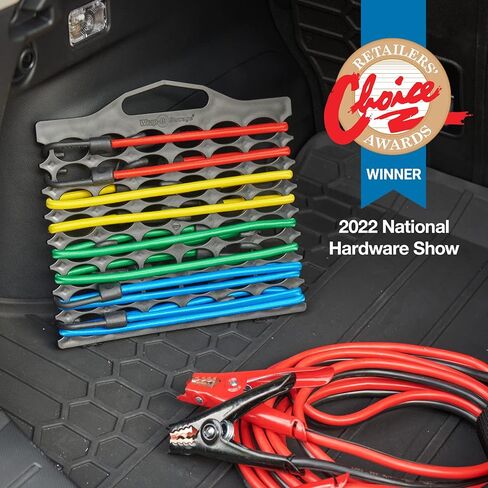 Bungee Buddy من Wrap-It Storage - حامل سلك بنجي (عبوتان) - تخزين لأحجام متنوعة من أسلاك بنجي شديدة التحمل أو أشرطة مع خطافات للسيارات وتنظيم المرآب in Saudi Arabia