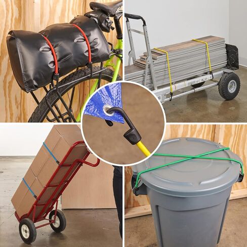 Bungee Buddy من Wrap-It Storage - حامل سلك بنجي (عبوتان) - تخزين لأحجام متنوعة من أسلاك بنجي شديدة التحمل أو أشرطة مع خطافات للسيارات وتنظيم المرآب in Saudi Arabia