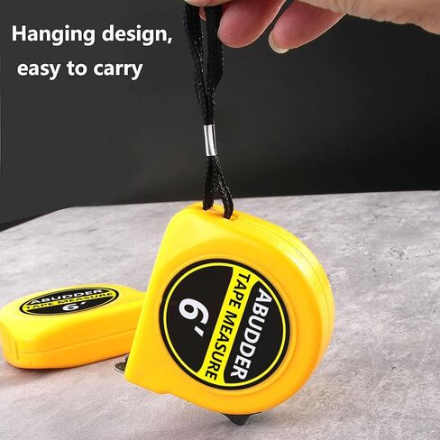 شريط قياس صغير، 6 أشرطة قياس، شريط قياس سهل القراءة قابل للسحب بقياس متري وبوصة، شريط قياس ذاتي القفل بطول 6 أقدام in Kuwait