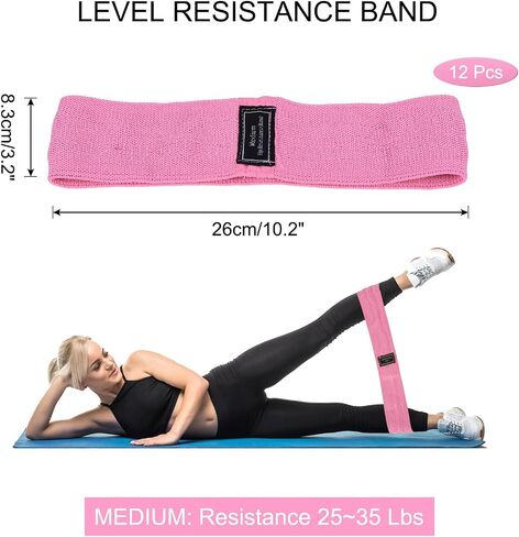 PATIKIL Booty Resistance Bands for Working Out Non-Slip Workout Bands Fabric Resistance Loops Elastic Exercise Fitness Bands for Women Men Hip Leg Gym in Saudi Arabia