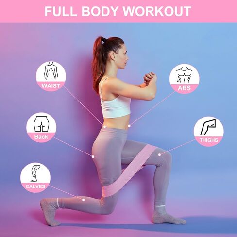 PATIKIL Booty Resistance Bands for Working Out Non-Slip Workout Bands Fabric Resistance Loops Elastic Exercise Fitness Bands for Women Men Hip Leg Gym in Saudi Arabia