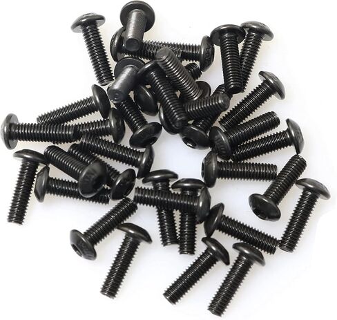 40 pcs M5 x 10mm Round Head Hexagon Socket Screws, 10.9 high-Strength Hexagon Socket Round Head Screws, Black in Saudi Arabia