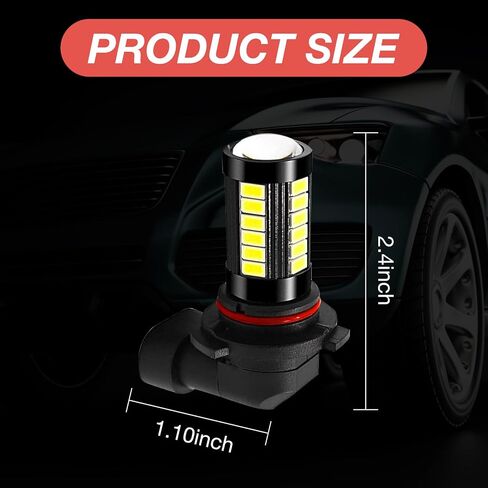 مصابيح الضباب LED فائقة السطوع H8 H11 أو DRL، 6500K أبيض H8 H11 استبدال مصابيح مضادة للضباب الساطعة، 2800 لومن 5730-33SMD 12 فولت مصابيح LED تعمل بالتوصيل والتشغيل، عالمية للسيارة والشاحنات وسيارات الدفع الرباعي in Saudi Arabia