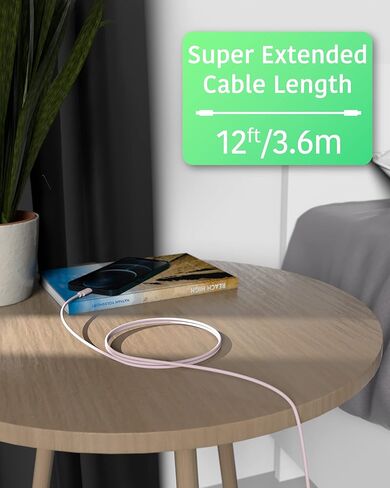 TALK WORKS كابل شاحن Lightning متوافق مع iPhone 13/Pro/Pro Max، 14/Plus/Pro/Pro Max، 12، 11 Pro/Max/Mini، XR، XS/Max، X، 8، 7، 6، 5، SE، iPad، AirPods، ساعة - سلك 12 بوصة - معتمد من MFI (وردي) in Kuwait