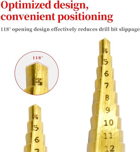 خطوة الحفر مخرطة الحفر شبه المنحرف LAIWEI Pagoda Drill HSS الحفر السداسي (4-32 مم) in Kuwait
