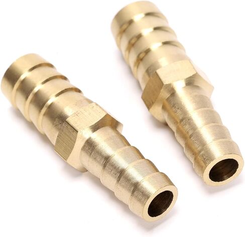 2pcs Brass Hose Barb OD (3/8" to 1/2") for Air Water Fuel Hose Adapter Joiner Reducer Connector (2pcs 10mm-12mm) in Saudi Arabia