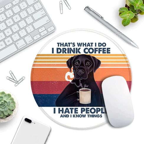 ZHANTUONE Funny Cat Round Mouse pad with Non-Slip Rubber and Stitched Edges Desk Accessories Office Gifts for Women Friends Daughter Friendship Birthday Gifts in Kuwait