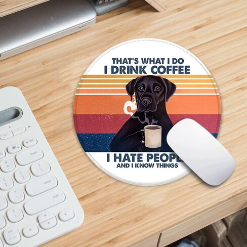 ZHANTUONE Funny Cat Round Mouse pad with Non-Slip Rubber and Stitched Edges Desk Accessories Office Gifts for Women Friends Daughter Friendship Birthday Gifts in Kuwait