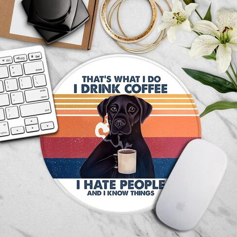 ZHANTUONE Funny Cat Round Mouse pad with Non-Slip Rubber and Stitched Edges Desk Accessories Office Gifts for Women Friends Daughter Friendship Birthday Gifts in Kuwait