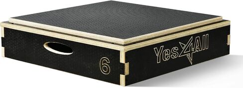Yes4All 3 In 1 Wooden Plyo Box, Plyometric Box Platform For Jump Training, Jump Boxes For Home Gym Exercise And Outdoor Workout in Saudi Arabia